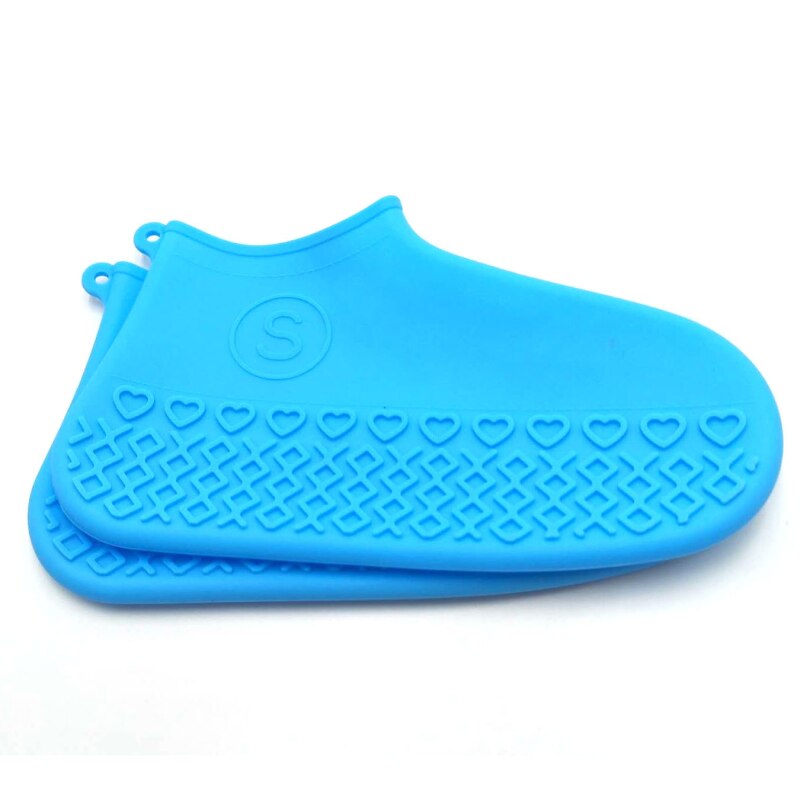 Waterdichte overschoenen voor fietsen, herbruikbare siliconen latex schoenen, elastische overschoenen ter bescherming van schoenen, accessoires, stofhoezen: Hemelsblauw / Ik