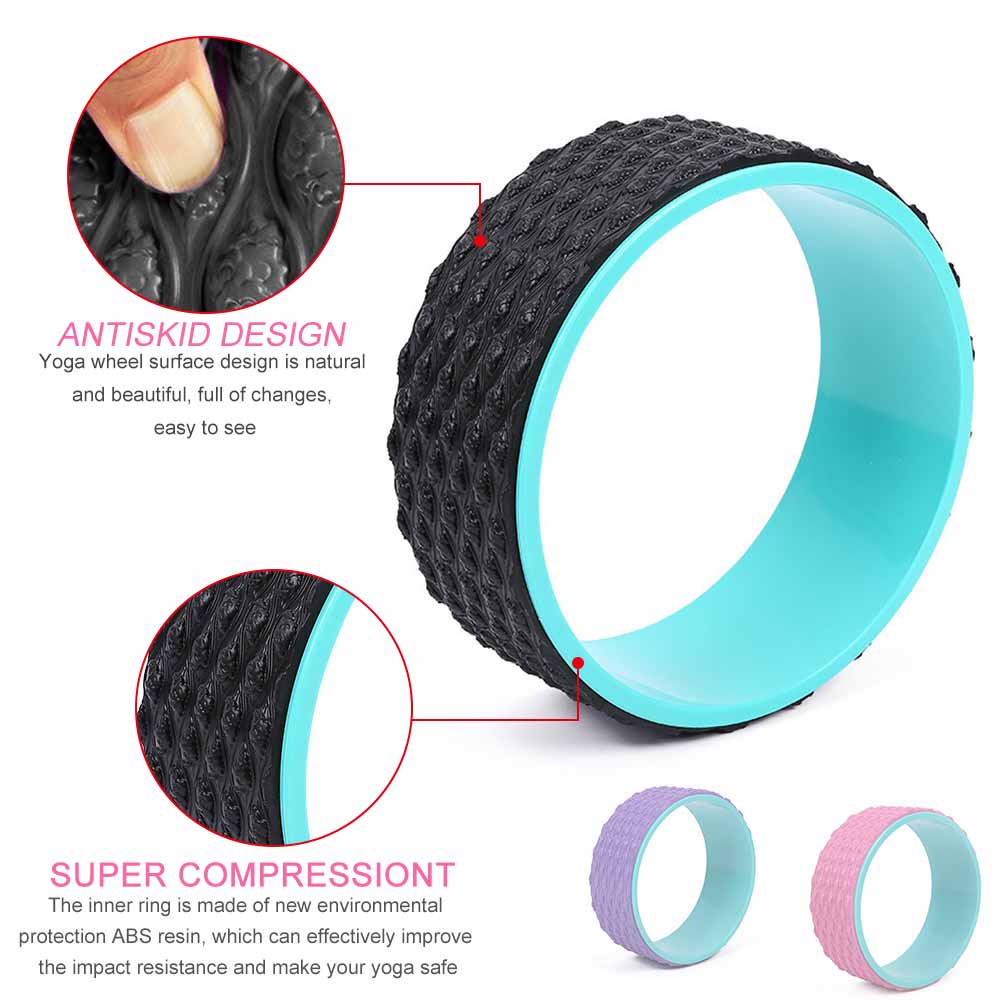Yoga Wheel - 8mm Thick - 3D Massage Points - Back Training - TPE Material