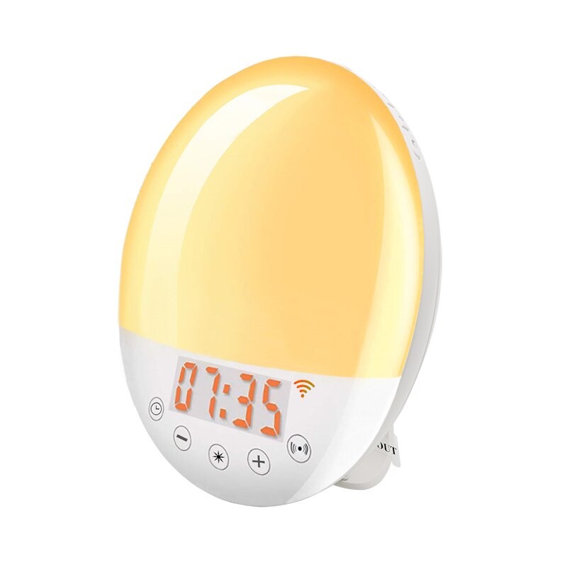 WiFi Clever aufwachen hoch Licht Wecker mit 7 Farben Sonnenaufgang Sonnenuntergang Clever Leben durch Tuya ZigBee 3,0 Hub Funktioniert mit Alexa Google Hause: aufwachen hoch hell