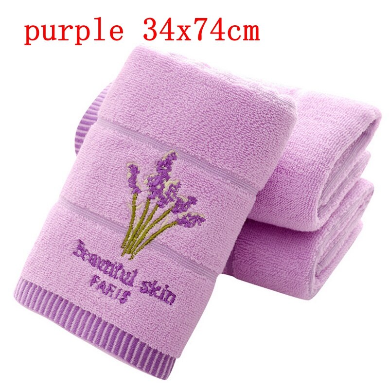 Katoenen effen badhanddoek strandlaken voor volwassenen snel drogend zacht dik hoog absorberend katoen premium turkse badhanddoeken: Paars 34 x 74cm