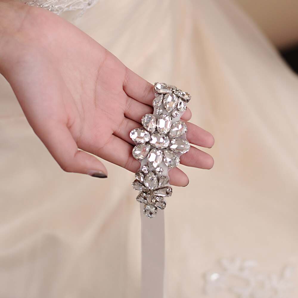 TRiXY S45 Handgemaakte Bruiloft Riemen Kristal Trouwjurk Riem Bruiloft Accessoires DIY Bruid Bridal Sjerpen Bridal Riemen