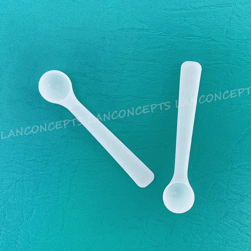 50 teile/los Messung Kunststoff Scoop PP Löffel 0,25g 0,5 ml 0,85g 1,7 ml 1,5g 3ml 5g 9ml 20g 40ml 25g 50ml für Möglichkeit-freies: OP1026 Weiß