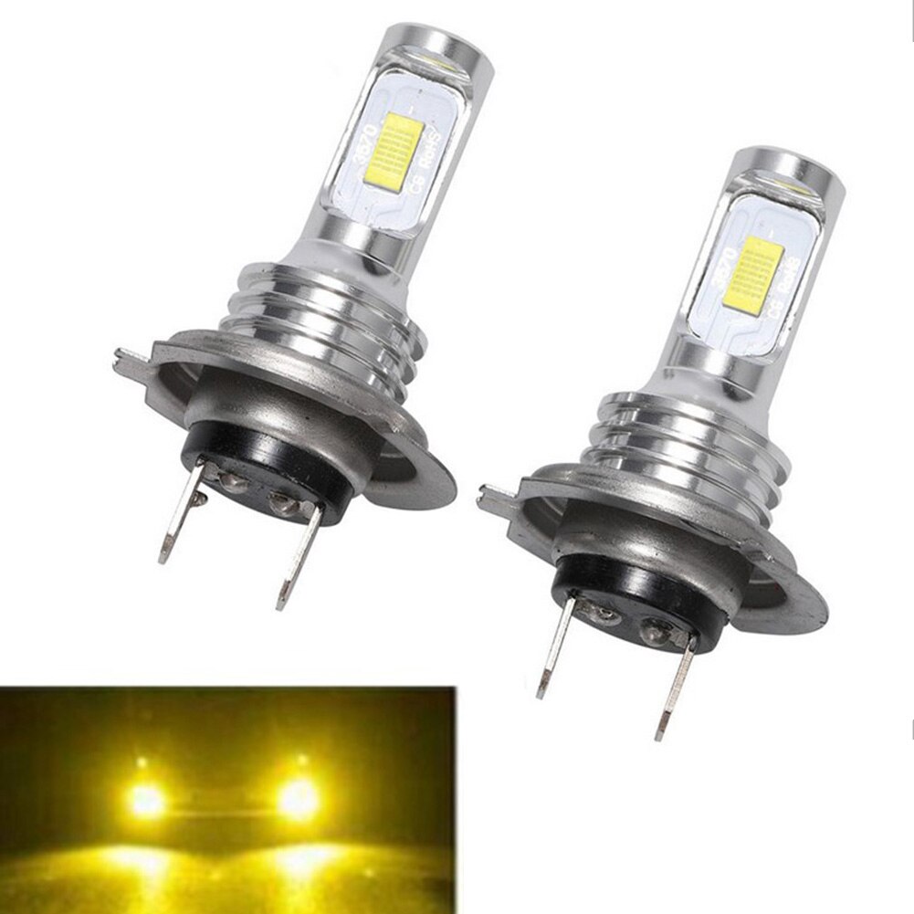 2X H7 Auto Mistlampen IP68 Waterdichte Koplampen Auto 2 Stuks Mistlamp Set 6000K 360 Graden Voor 12V 24V Voertuigen