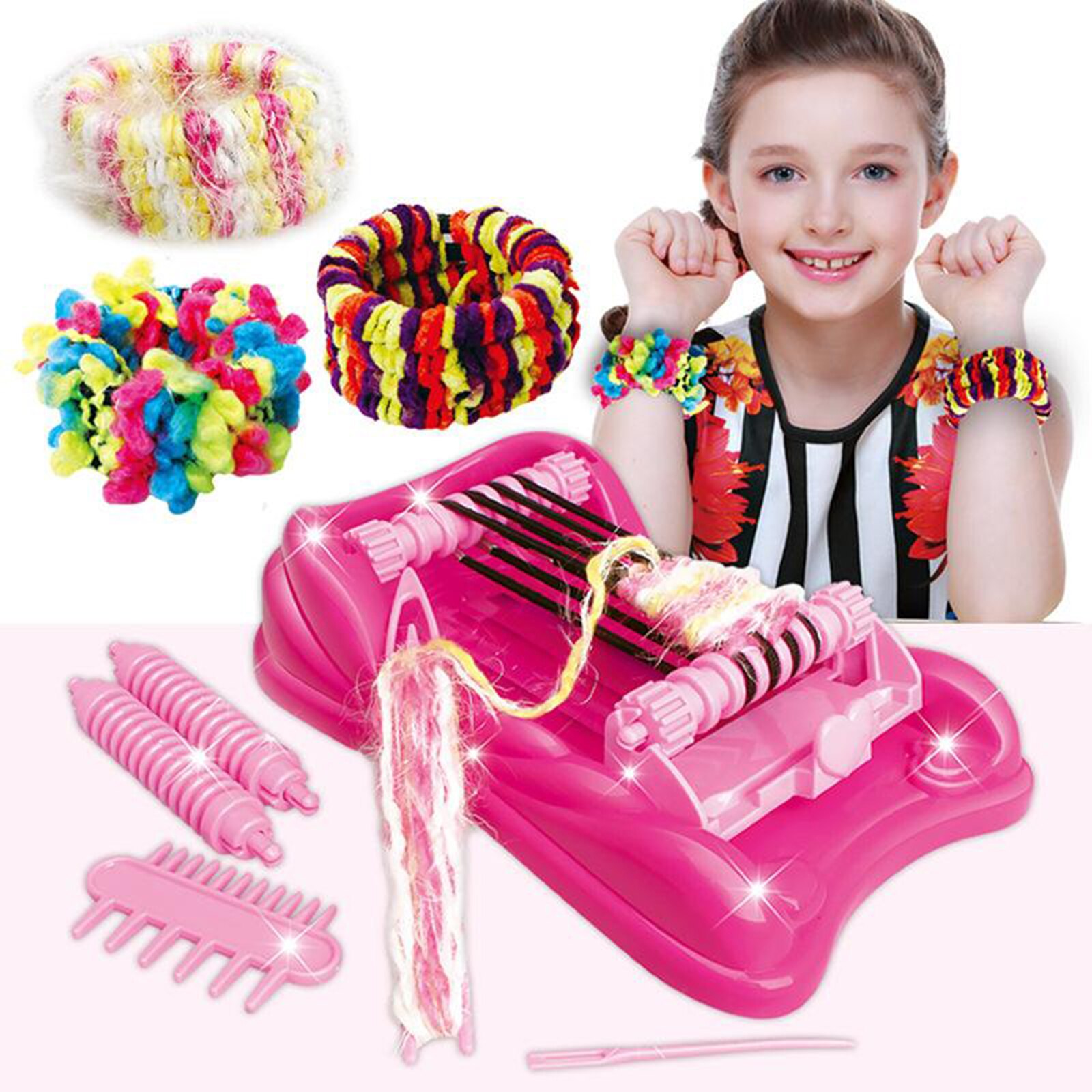 betroffen Maschine betroffen Haarband Maschine DIY Hand betroffen Hersteller für Anfänger freundlicher Erwachsene Mädchen vorgeben Schönheit Spielzeug