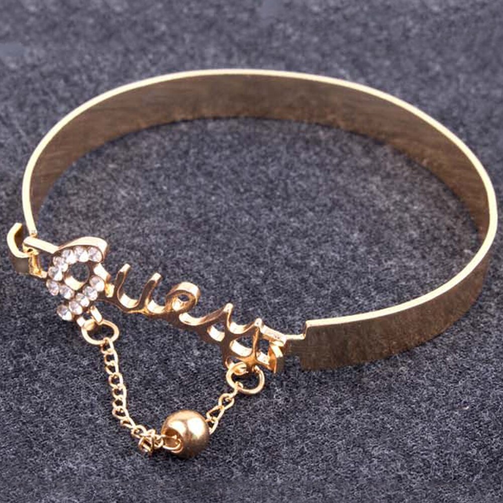 Rhinestone Decor Stylish Hand Chain Ring excellent workmanship Elaborate Love Exquisite Bracelet Accessory
