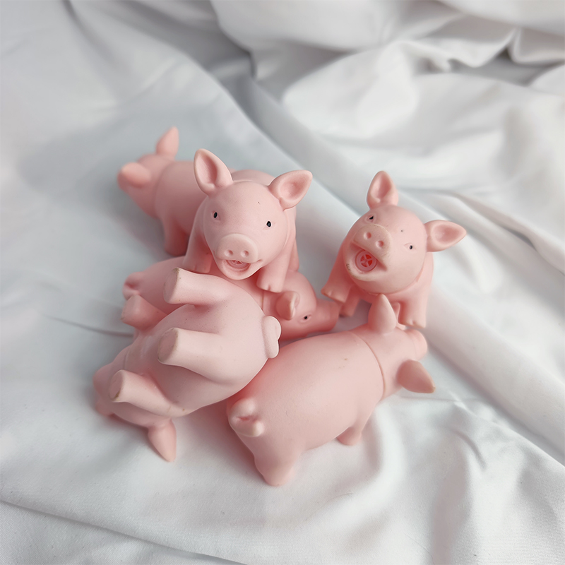 1pc tygge squeaker squeaky play lyd gris skrig simulere interaktiv simuleringsmodel gris hund kat gummi gris legetøj tilbehør