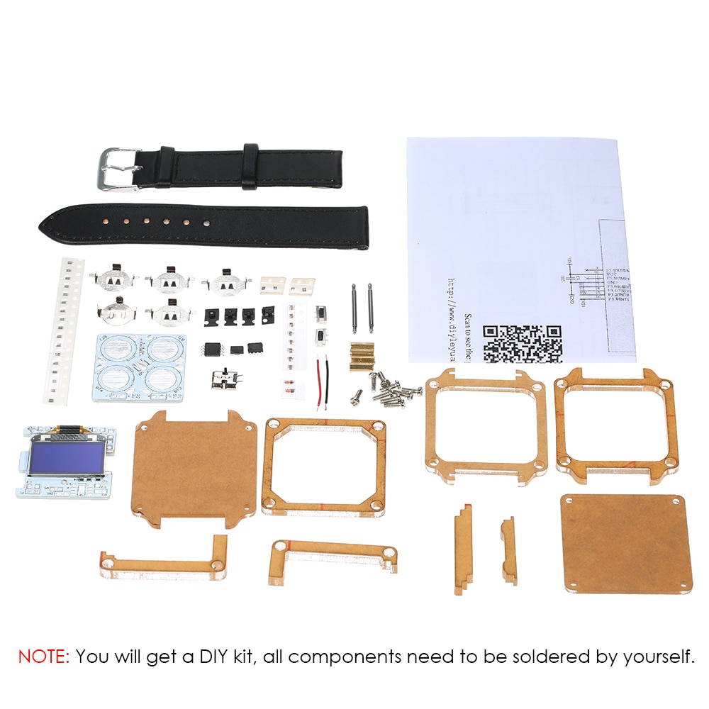 Kit DIY Montre-bracelet - Boîtier Acier Inoxydable 36mm, à Assembler Soi-même, Neuf étiqueté