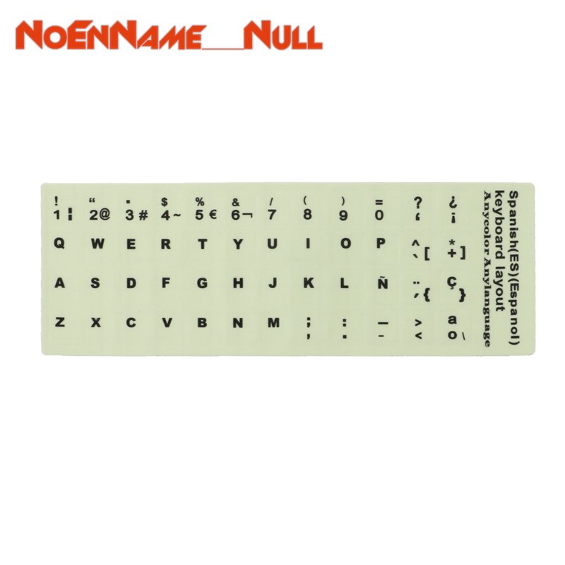 Laptop accessories keyboard cover stickers Fluorescent Keyboard Stickers Luminous Waterproof Keyboard Protective Film: 6(SPANISH)