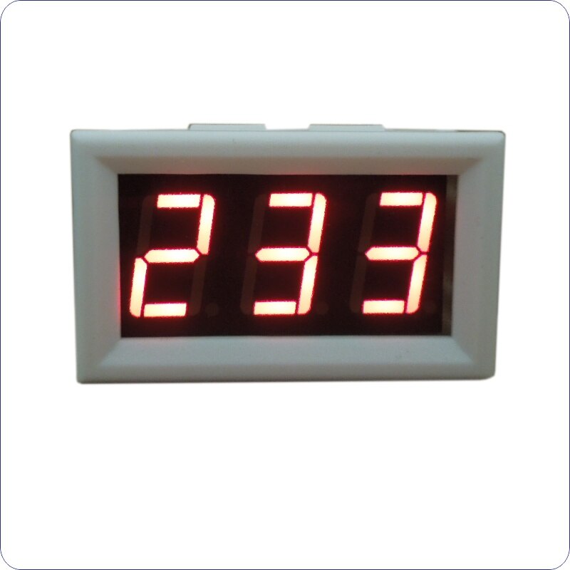 DC 0-600V Voltage Indicator 0-500V LED Digital Voltage Meter Voltmeter Panel Meter Voltmetro Black White Cover Voltage Tester: White cover-Red