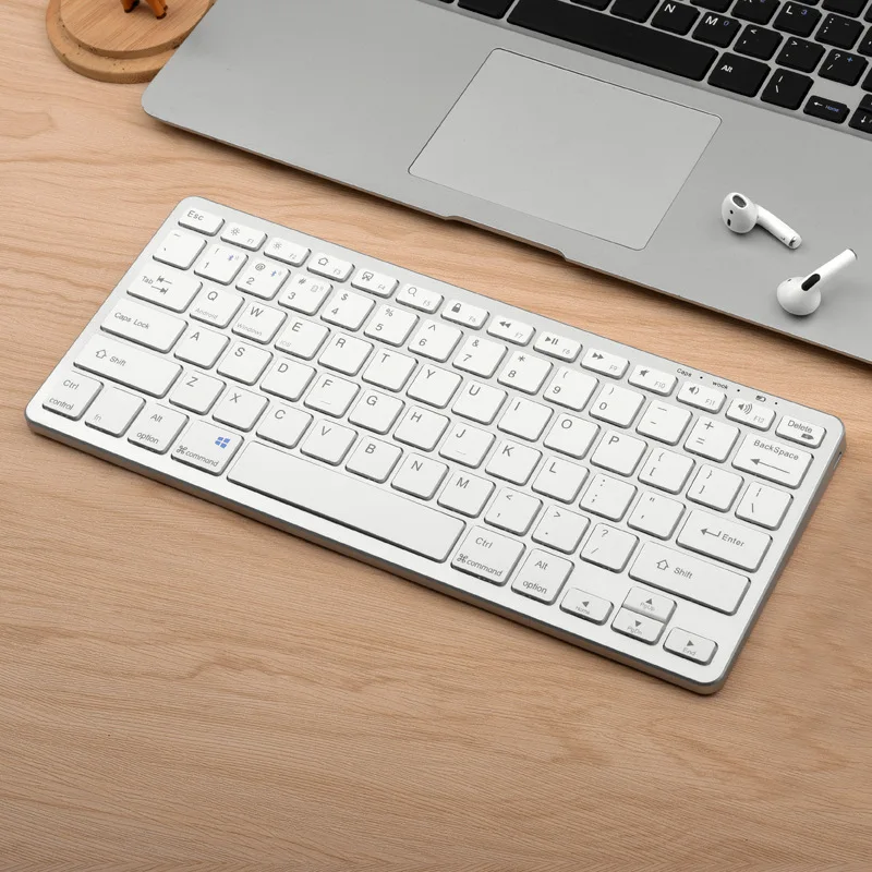 Bluetooth 5.0 & 2.4G Wireless Tastatur und Maus Combo Mini Multimedia Tastatur Maus für Computer Laptop PC iPad Macbook Android: Lila