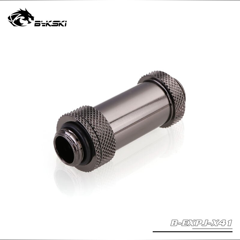 BYKSKI-extensor de conectores rotativos G1/4 &quot;macho a macho (41-69mm), uso para tarjeta GPU, para conexión Cross Fire connect SLI retráctil: chrome