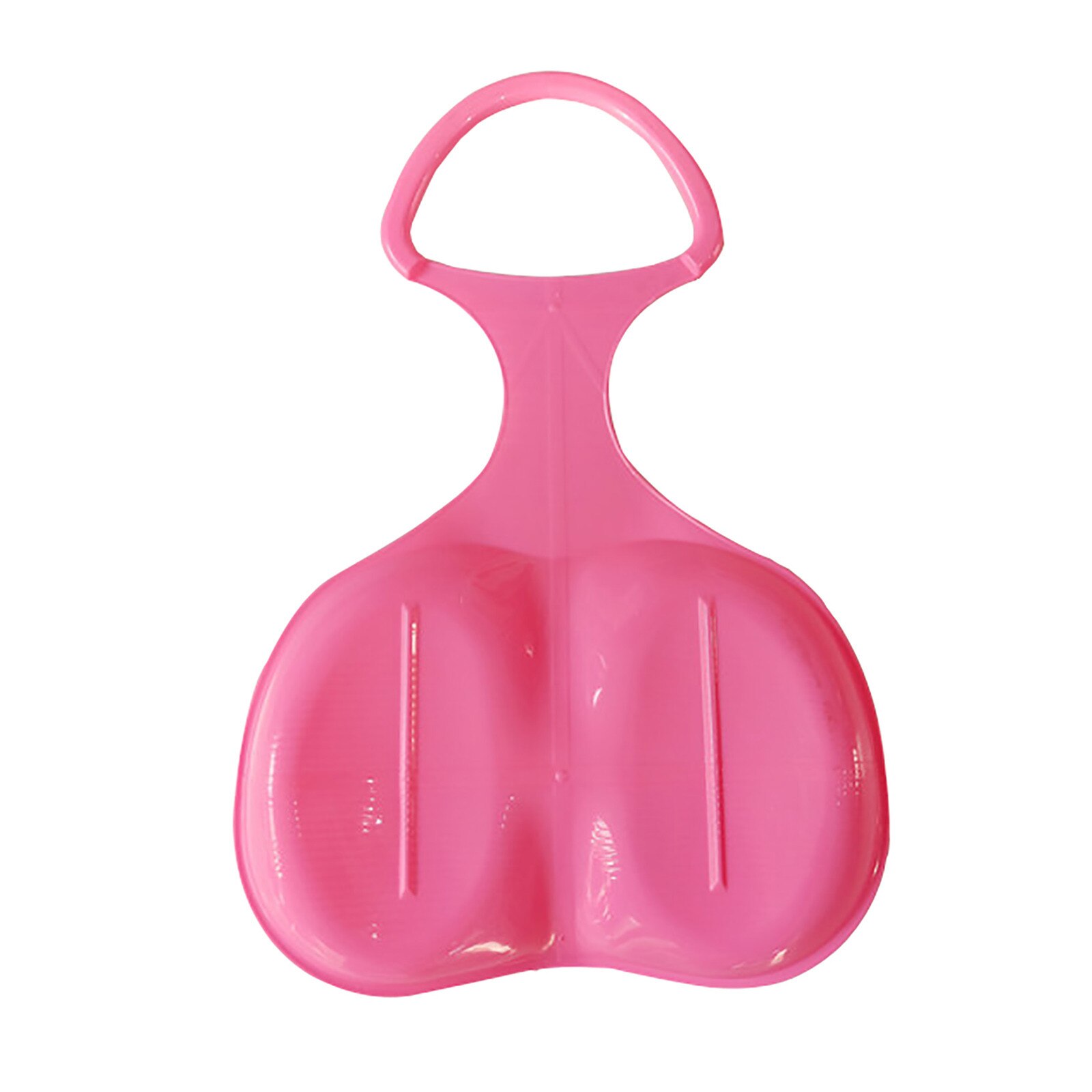 Snow Sled Board Outdoor Winter Plastic Skiing Boards Snowboard Sled Luge For Kid Winter Sport Thicken Sledge Ski Board: Pink 