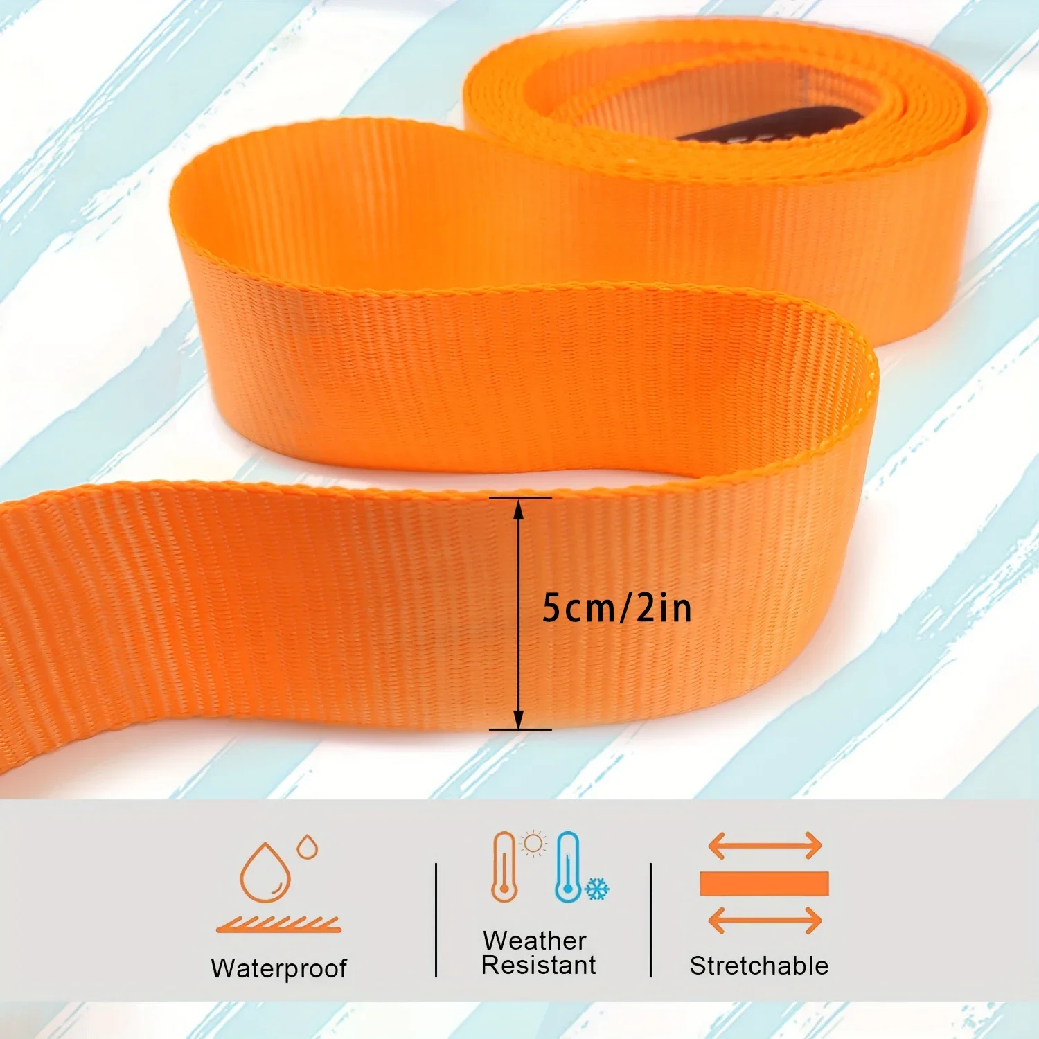 5M 8TTrailer Touwhaken Praktisch Duurzaam Outdoor Noodpakket Nylon Sleepkabel voor Auto Vrachtwagen Trailer SUV Touwen