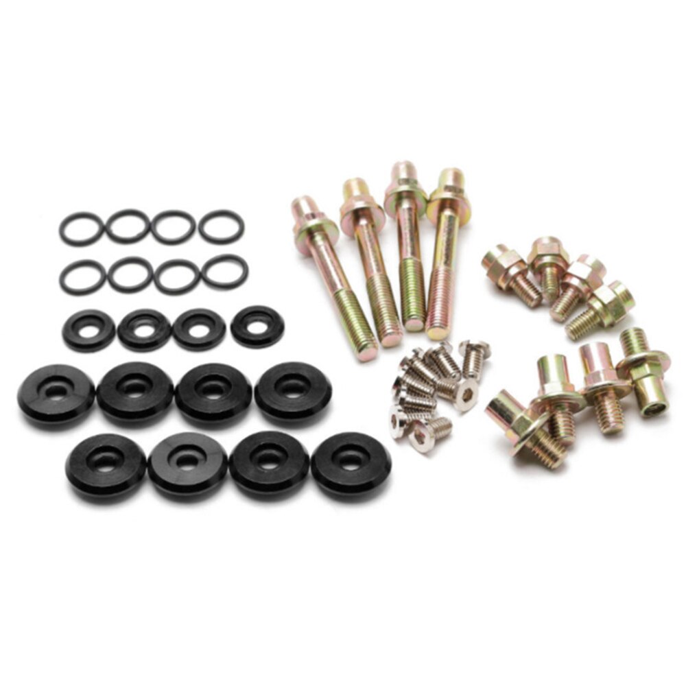 X AUTOHAUX Low Profile Engine Valve Cover Washer Bolt Kit Gold Tone for