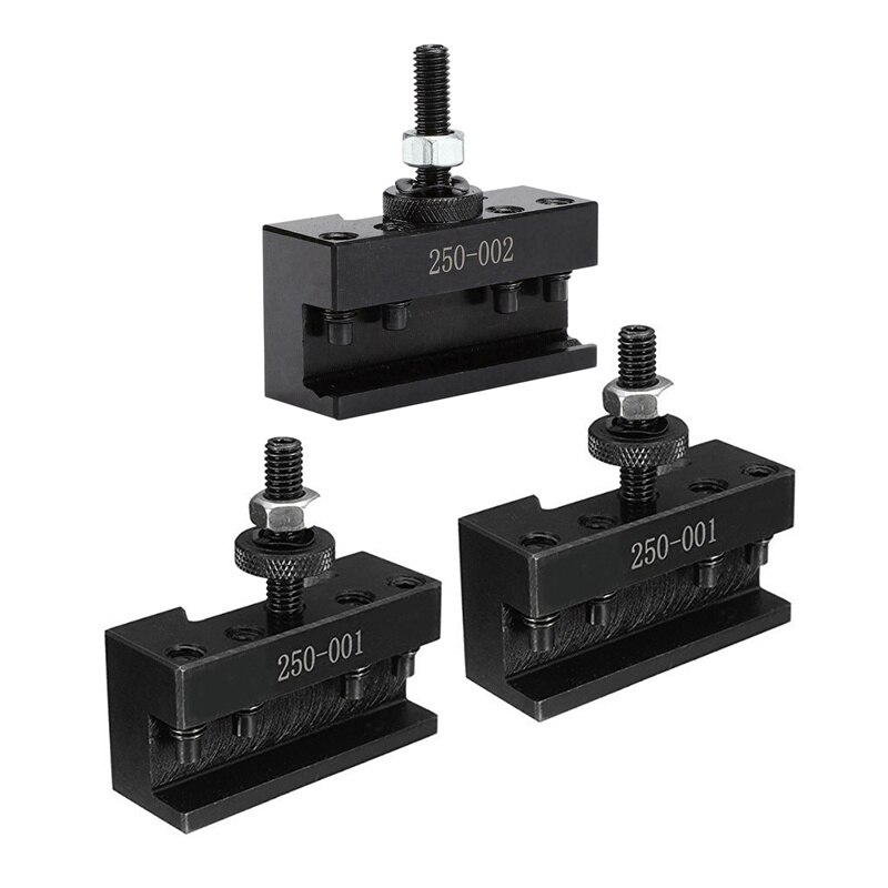 3 Pcs Quick Tool Change Holder Turning Facing Lathe Parting Blade, 2 Pcs 250-001 & 1 Pcs 250-002: Default Title
