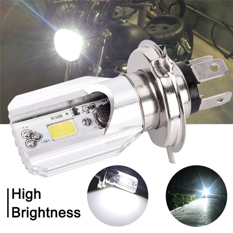 H4 BA20D LED Motorcycle Headlight, CSP Chip Hi/Lo Beam Fog Lamp - Foto 6