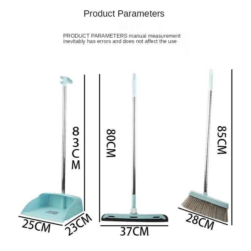 Windproof Broom & Dustpan With Broomstick Cleaning Brush Long Comb Teeth Floor cleaning Broom and Dustpan Litter Picker