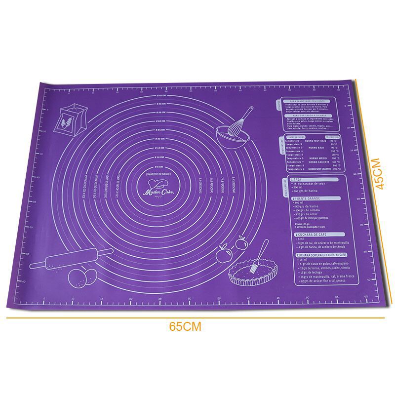 1pcs Silicone Kneading Pad Large Size with Scale Baking Mat for Rolling Dough Pizza Non-Stick Maker Holder Kitchen Tools