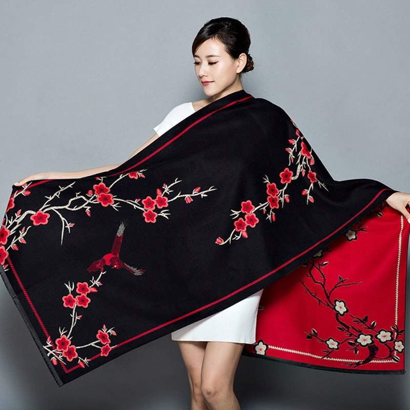 Châle pour femmes, automne hiver, écharpe en cachemire, Pashmina chaude, grande taille, douce, couverture multi-usage: B3