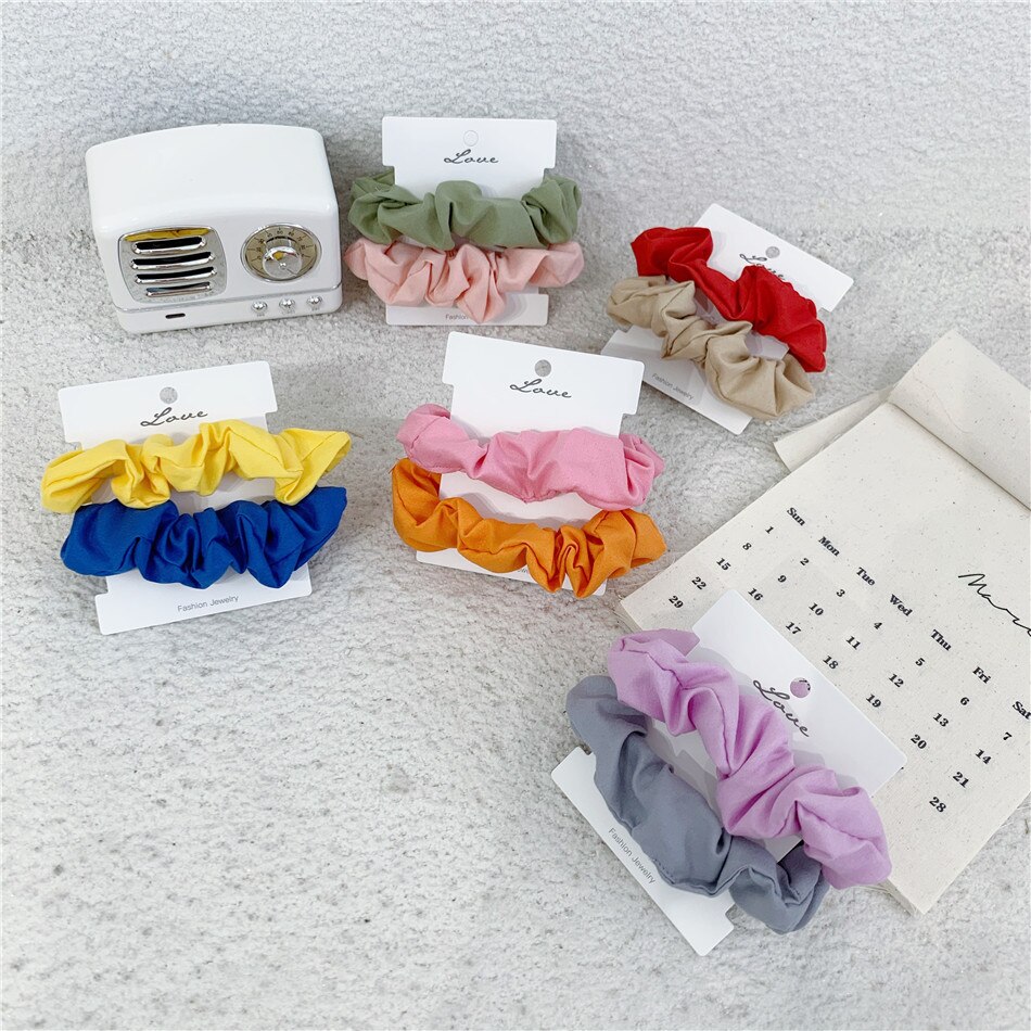 GIRL'S Meatball Head Tie Hair Band Hair Rope INS Cute Pig Intestine Hair Band Simple Korean-style Hair Ornament