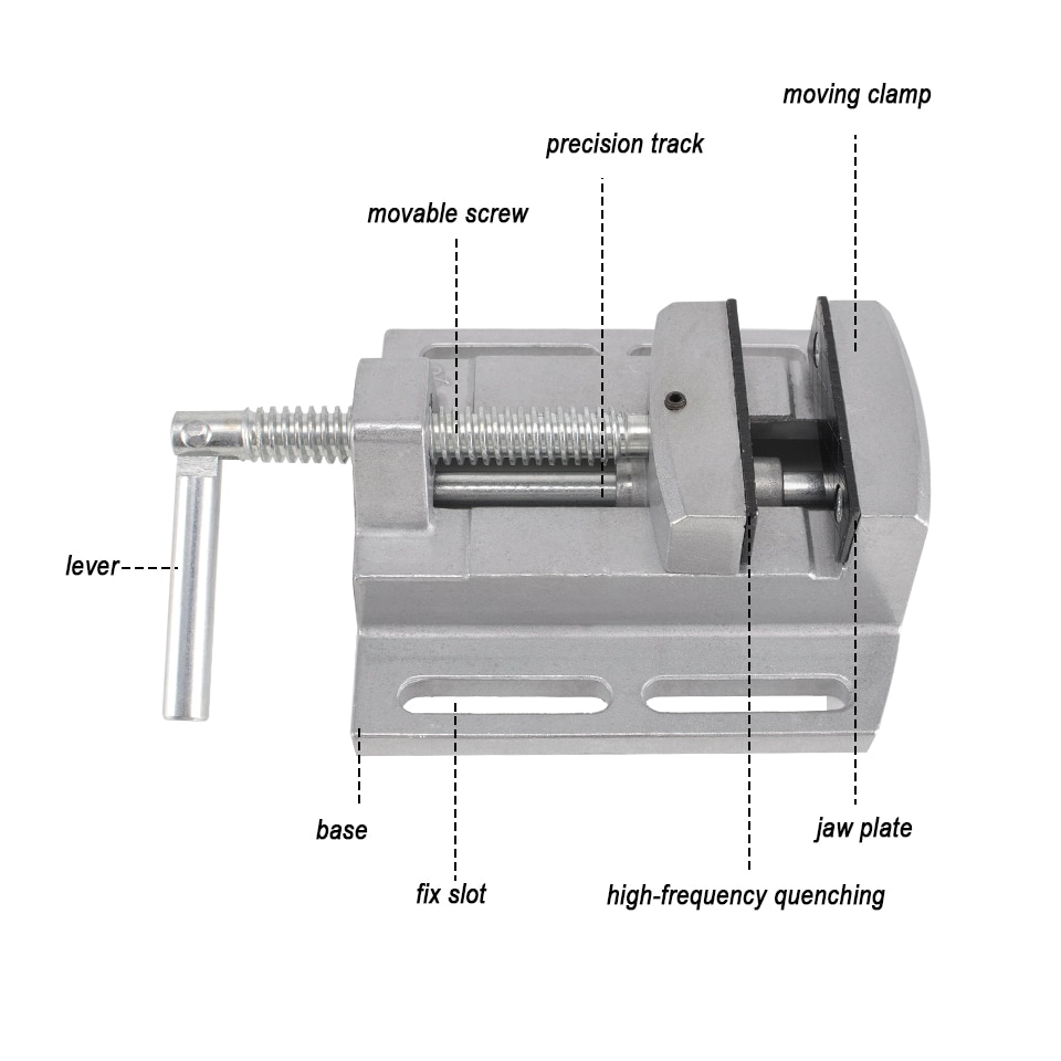 Daedalus 6330 Aluminum Bench Wood Working Fixture Work table X Y Axis Adjustment Precision Coordinate & 2.5'' Flat Tongs Vise