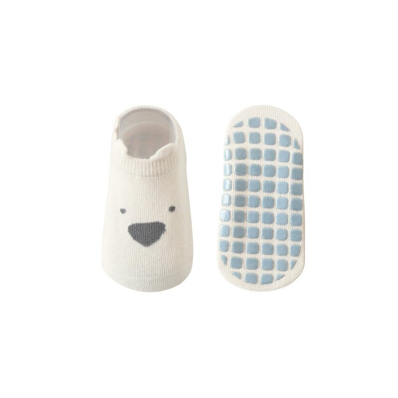 Wecute Indoor Babysokjes Voor 0-3years Baby Meisje Jongens Vloer Antislip Sokken Gekamd Katoen Zachte Comfortabele Kinderen Kawai sokken: WHITE / M for 1-3years