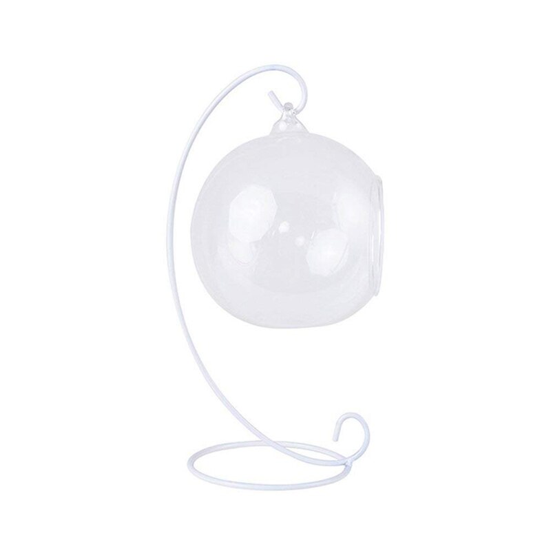 12 stk ornament utstillingsstativ jernhengende stativholder til hengende glass kloden luftanlegg terrarium heksekule jul