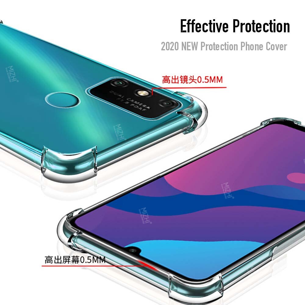 Coque de téléphone en silicone transparent pour huawei honor 9a 9c 9s 9x étui sur 9 x a c s honor9a antichoc souple coque de protection transparente