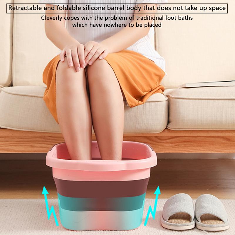 Foldable Footbath Massage Bucket Soaking Bucket Folding Basin Spa Foot Bath Bucket Household Sauna Bathtub Pedicure Bath Bathtub