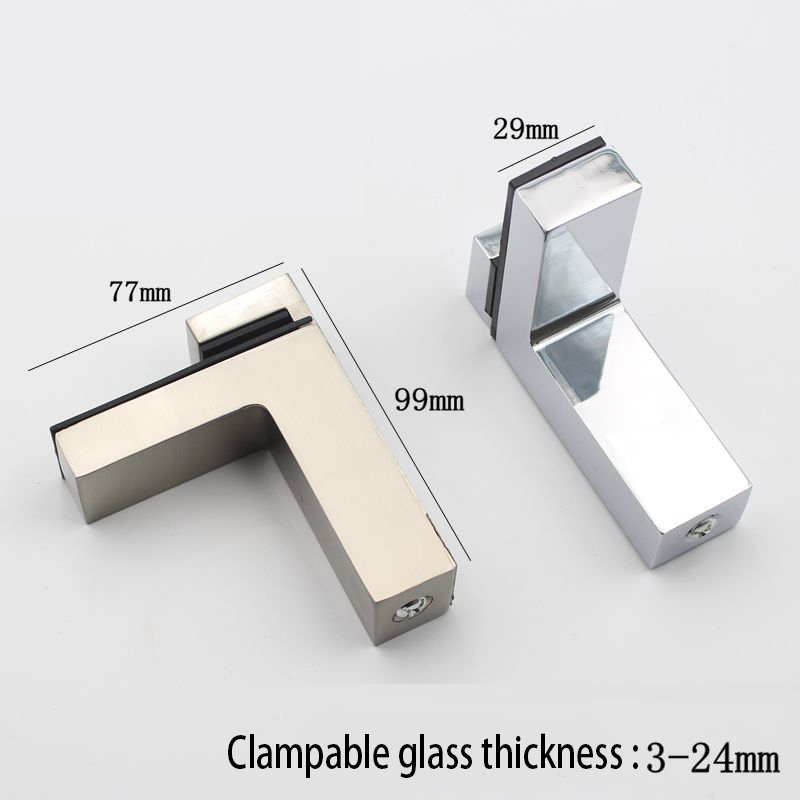 2pcs Adjustable Glass Clamp Solid Metal Wood/Glass Shelf Bracket Wall Mount Shelf Clamp Clip Furniture Hardware Fittings