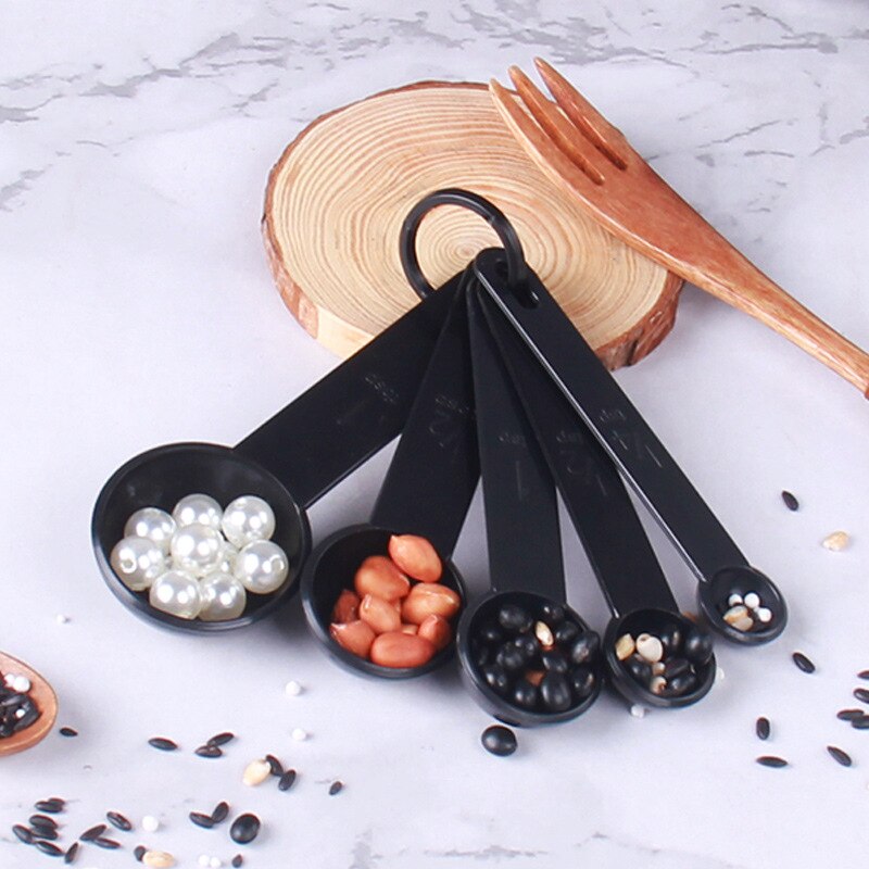 5/10pcs Kitchen Measuring Tool Measuring Cup and Spoons Plastic Teaspoon Coffee Sugar Scoop Cake Baking Flour Measuring Cups