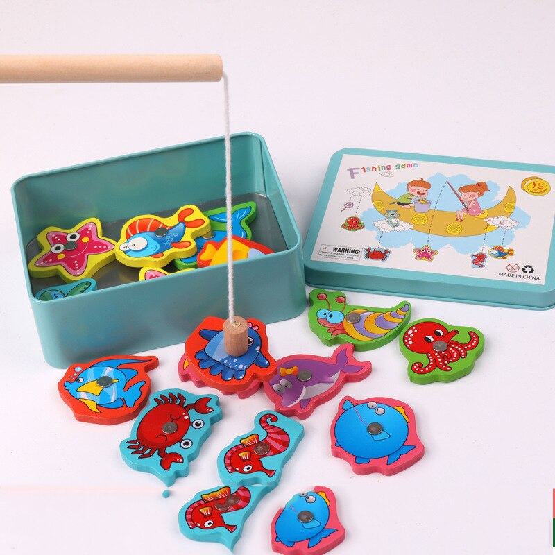 Baby Educatief Speelgoed Vissen Game Set Mariene Biologische Congnition Magnetische Speelgoed Set Kinderen