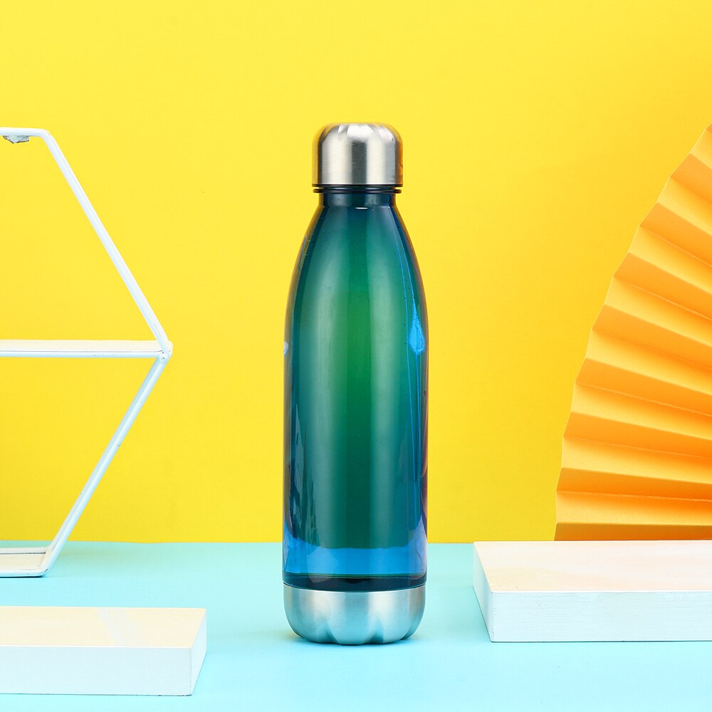 750ml Transparent Coke Shape Sports Water Bottle Leakproof Drinking With Casual Bottle Stainless Steel Outdoor Clear BPA Free