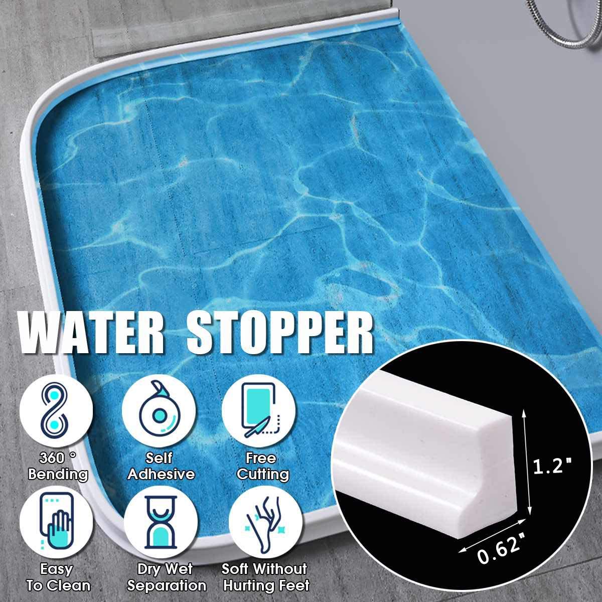 Water Stopper Douche Drempel Water Dam Bad Douche Barrière Dam Silicon Water Blocker Droge En Natte Scheiding Voor Badkamer