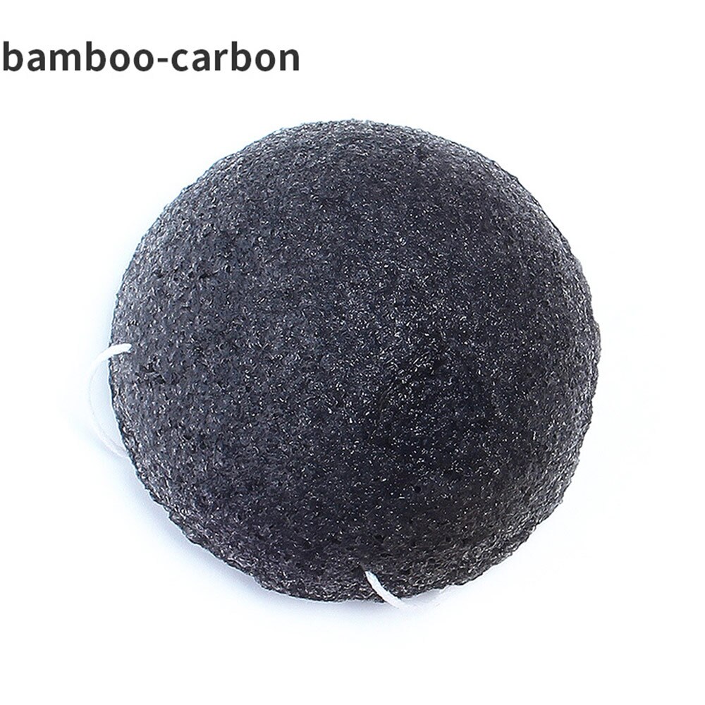 Konjac-esponja de limpieza Facial Konnyaku, 6 colores naturales, exfoliante, limpiador Facial: 2 Bamboo Carbon