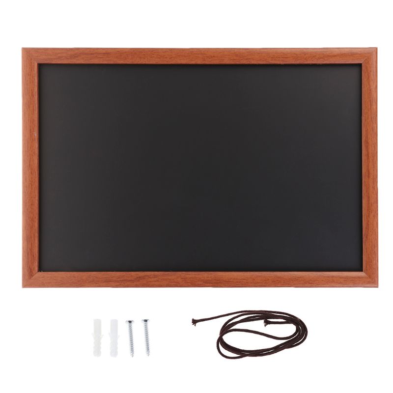Rectangle Hanging Wooden Message Blackboard Chalkboard Wordpad Advertising Board XX9A