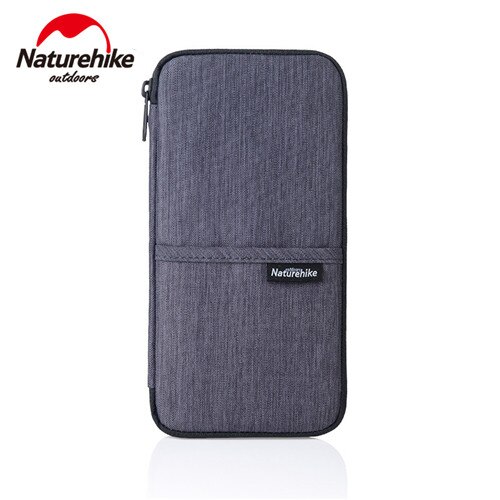 Naturehike Passport Wallet Travel Document Holder Organizer Pouch Zipper Bag passport holder: Gray Color