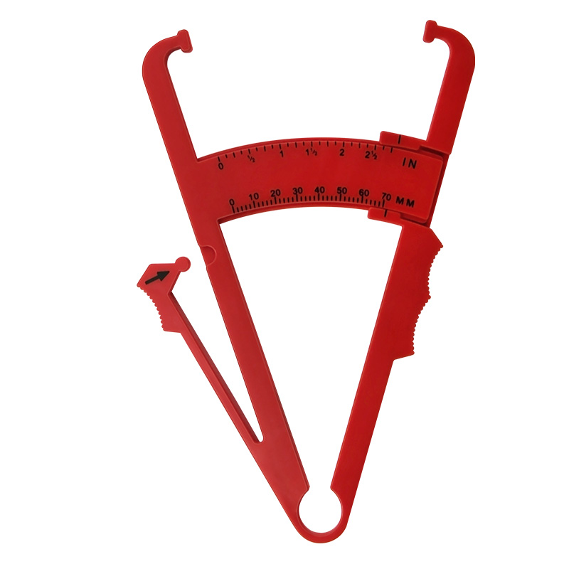 Probador de pérdida de grasa corporal, calculadora, pinza, Clip de Fitness, herramienta de medición de grasa, tabla delgada, instrumento de prueba de pliegues: Plata