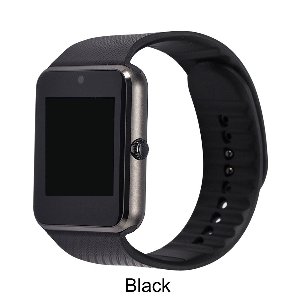 GT08 Bluetooth Intelligente Della Vigilanza Del Wristband SIM Carta di TF Del Telefono MP3 Smartwatch Per Apple iOS Android di SMS/chiamata di Promemoria Per Il Fitness macchina fotografica: Black