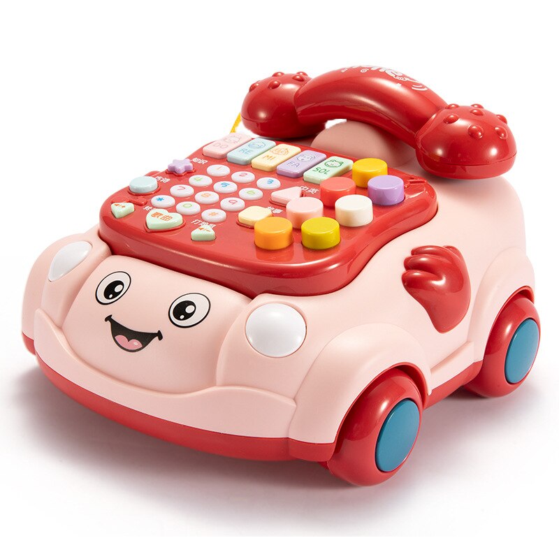 Telefoon Vaste Auto Muziek Met Led Speelgoed Puzzel Vroege Educatief Drag Pull Chrismtas Baby Rammelaars Piano Voor Baby
