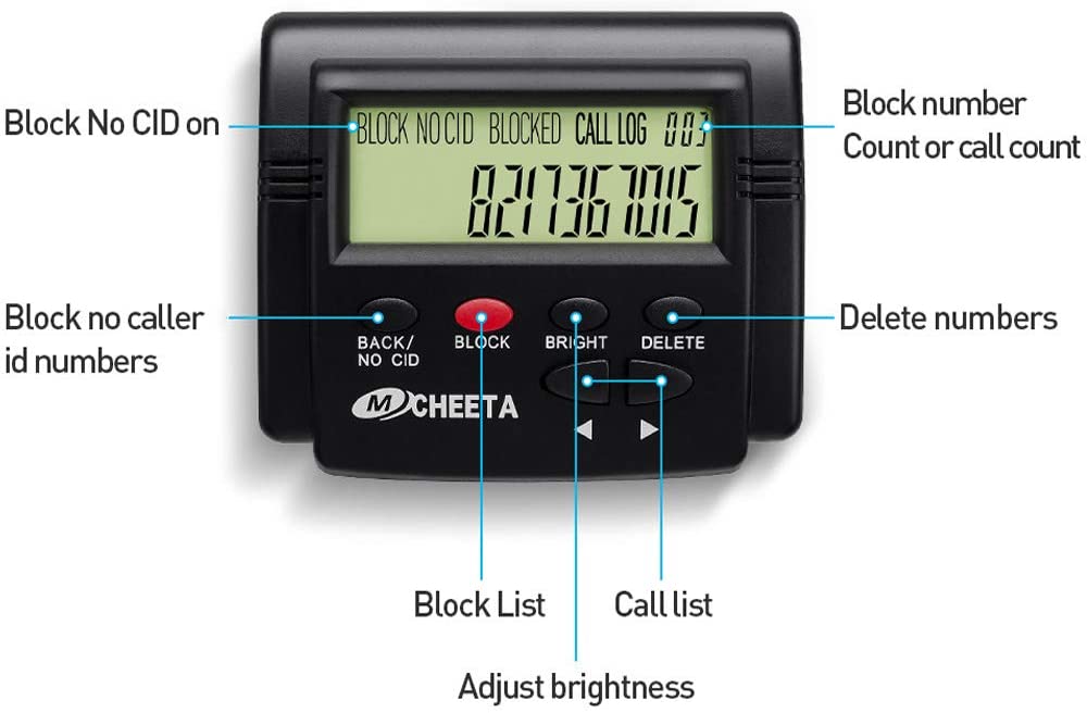 Call Blocker for Landline Phones,Premium Phones with Call Blocking, One Touch Number Block Device, Block Unwanted Nuisance Calls