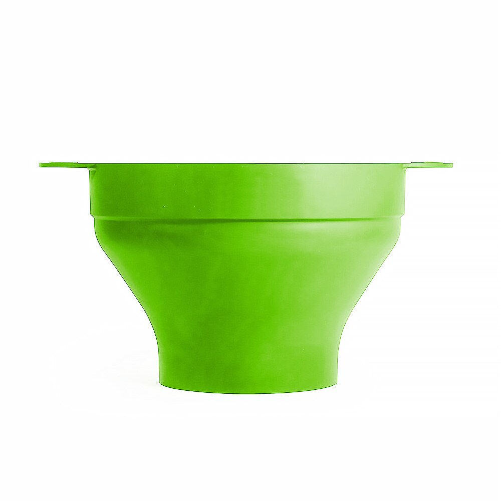 Silicone Popcorn Bucket Bowl Maker With Lid Foldable Red Kitchen Gadgets DIY Popcorn Tools For Home: Green