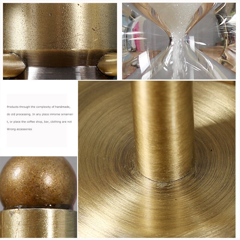 Retro metal time hourglass pendulum timer Sand Timer Wooden Hour Glass Clock Home Decoration Decor