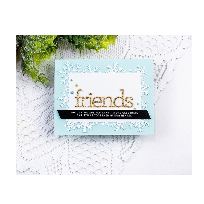 Snowflake Frame Metal Cutting Dies Scrapbook Paper Craft Decoration Dies Stencil For Album Card Making Decorations Greeting Card