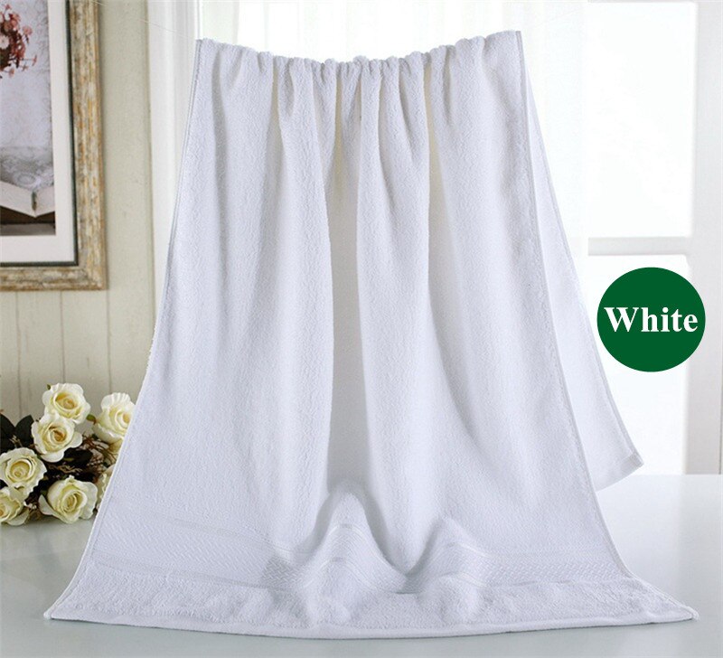 650g egyptisk bomuld superabsorberende badehåndklæder badeværelse til hjemmet badehåndklæder til voksne 70*140cm frottéhåndklæder: Hvid