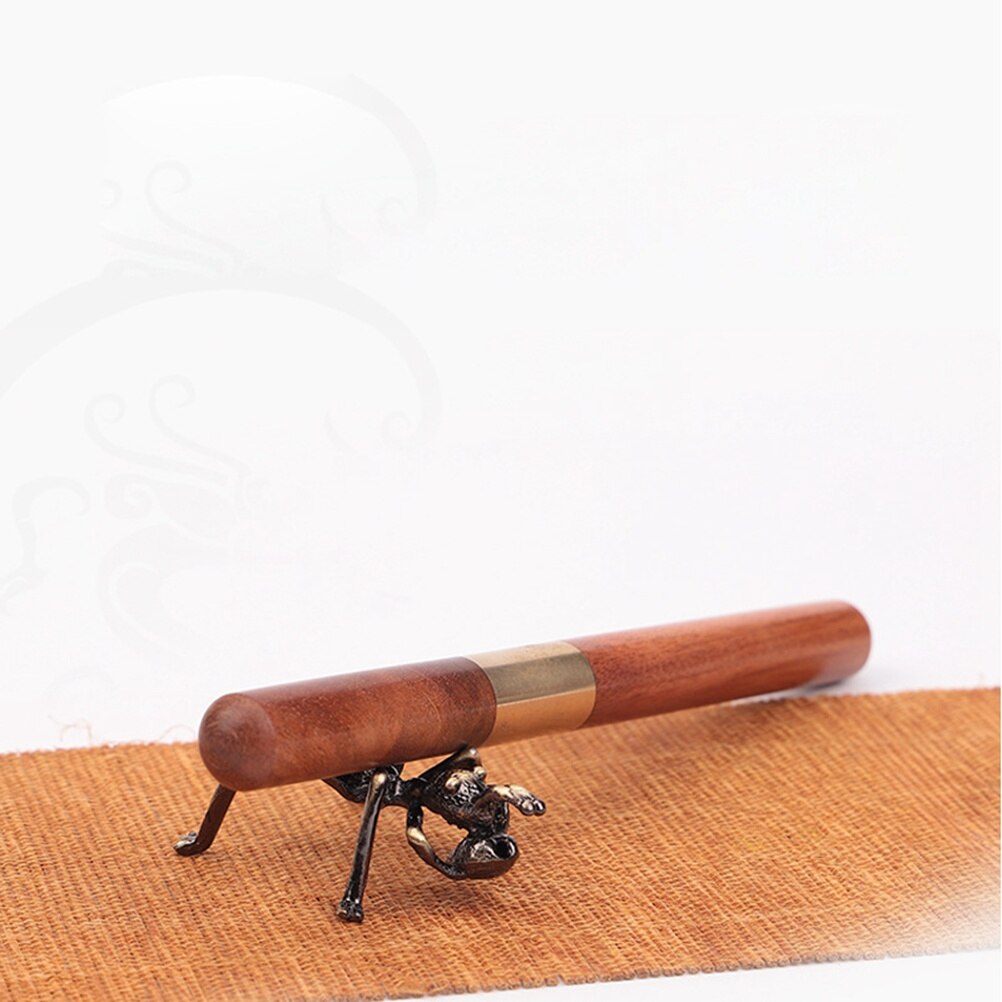 Brons Mier Thee Huisdier Theepot Deksel Beugel Zuiver Koper Mier Sprinkhanen Thee Huisdier Desktop Decoratie Thuis Kantoor Winkel Thee Accessoires