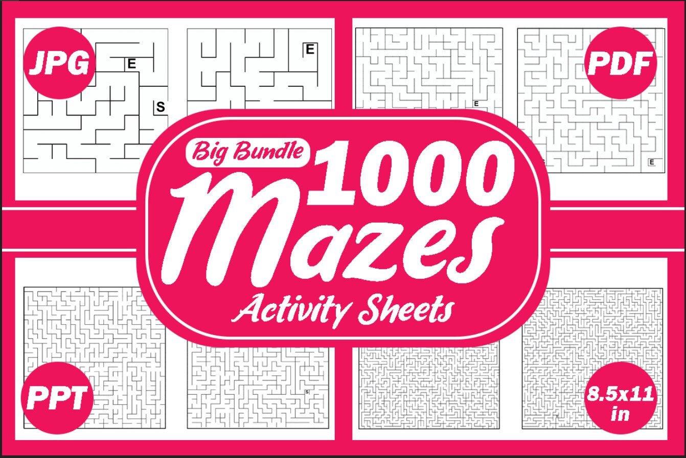1000-maze-puzzles-activity-sheets-vicedeal