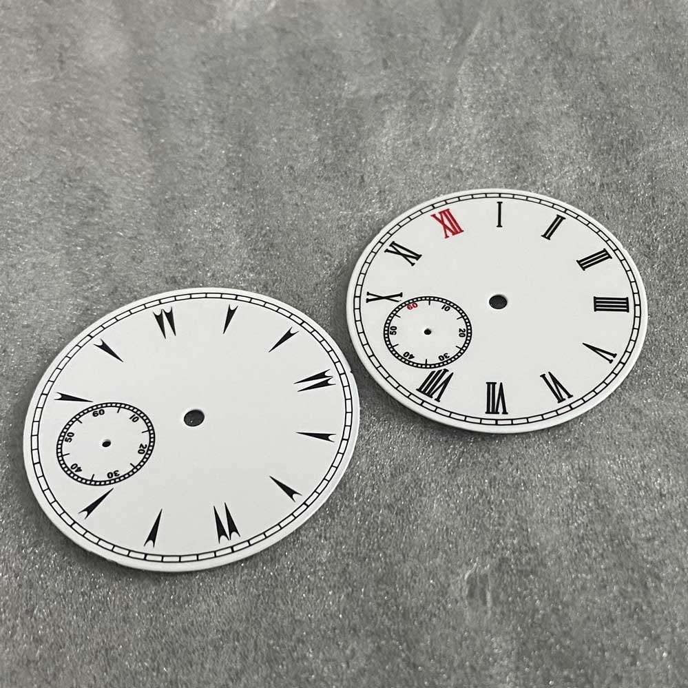 Witte Wijzerplaat 38.8Mm Retro Heren Horloge Vervangende Onderdelen Horloges Gezichten Voor ETA6497 En ST3600 Beweging