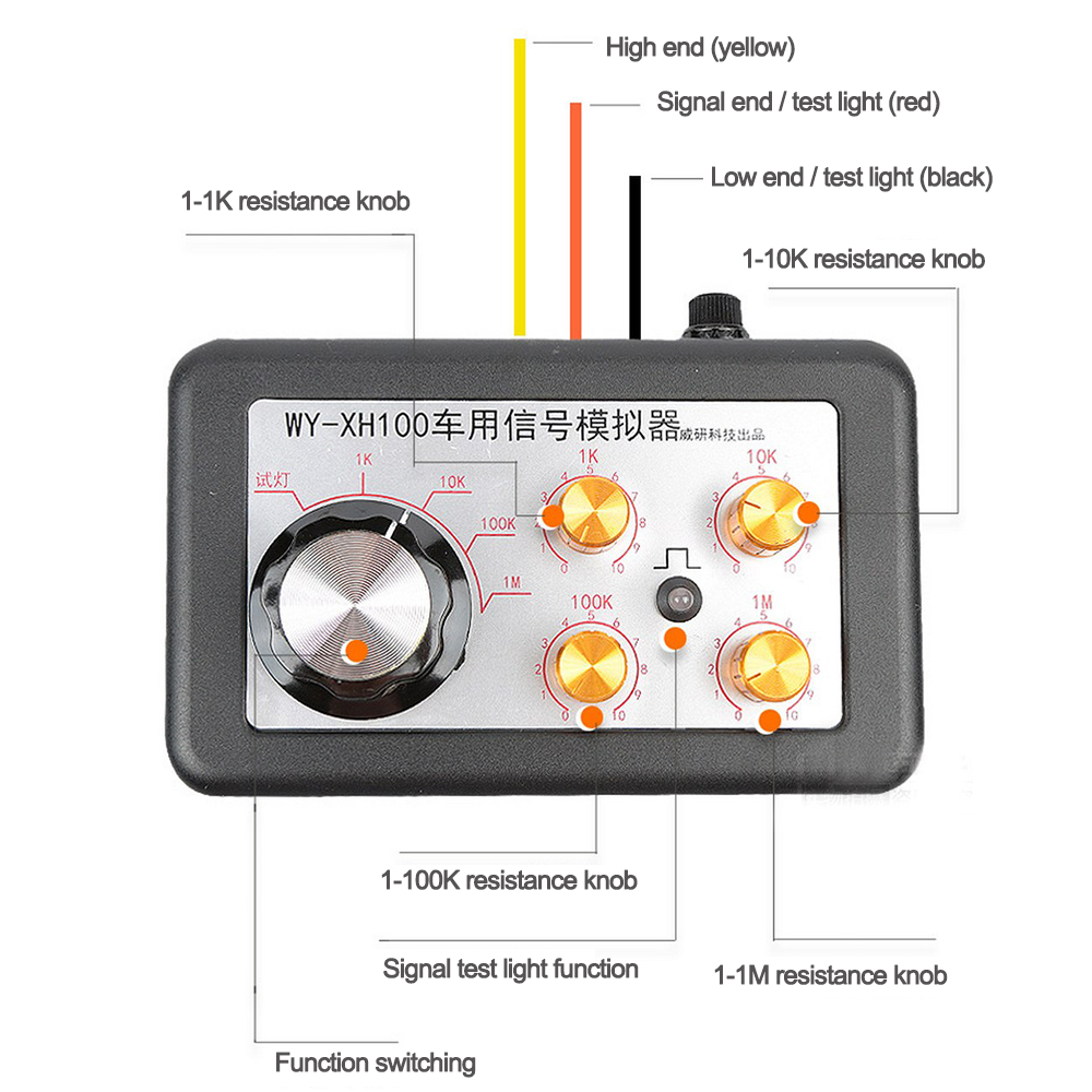 WY-X100 Auto Reparatie Tester Auto Signaal Simulator Snelle Probleemoplossing Kan Passen Weerstand Water Temperatuur Krukas