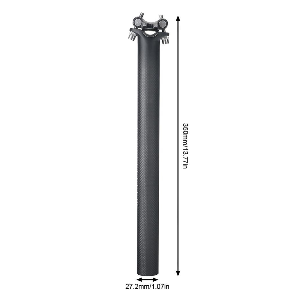 Carbon Fiber Fiets Zadelpen Mtb Zadelpen Racefiets Zadelpen Offset 20 Fiets Onderdelen 27.2/31.6*350Mm: grey 27.2mm